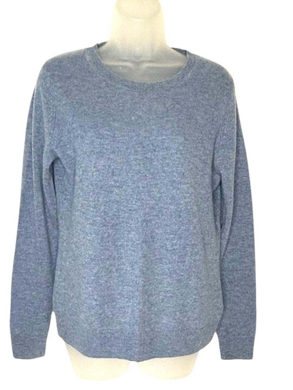 TAHARI Women Size M Medium Blue 100% 2 PLY‎ Cashmere Knit Sweater.